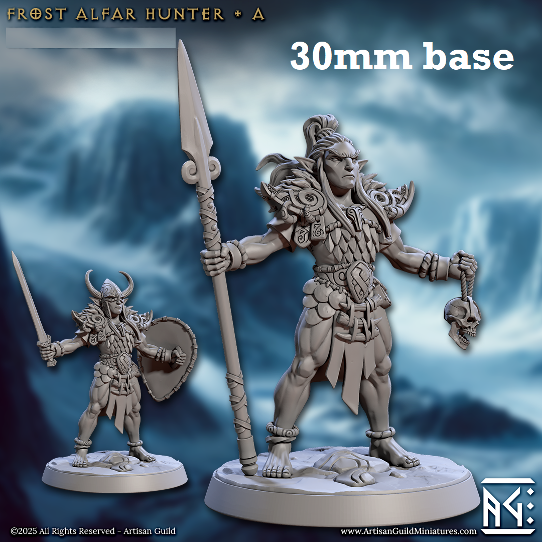 Frost Alfar Hunter: Sculpt A (Male Elf Barbarian) Main image