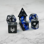 Forgotten Sapphire - 7 Piece DnD Dice Set | Acrylic RPG Gaming Dice - Collectors World Toys