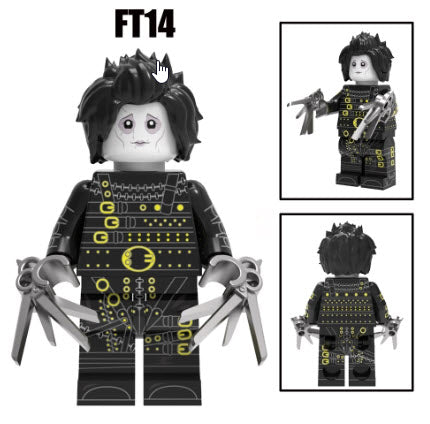 Edward Scissorhands Custom Minifig – Black Outfit Variant - Collectors World Toys