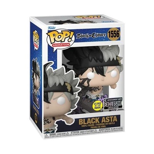 Funko Pop! Animation - Black Clover - Vinyl Figures #1556 Black Asta - Glow in the Dark Entertainment Earth Exclusive
