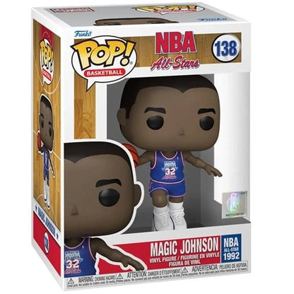 Funko Pop! Basketball - NBA Legends Vinyl Figures - Select Figure(s) 138 - Magic Johnson Blue All-Star Uniform 1992