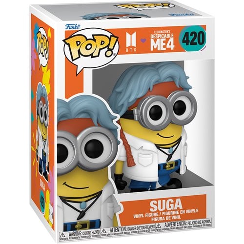 Funko Pop! - Despicable Me 4 Minion x BTS Vinyl Figure - Select Figure(s) #420 Suga