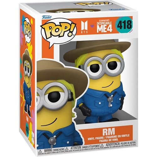 Funko Pop! - Despicable Me 4 Minion x BTS Vinyl Figure - Select Figure(s) #418 RM