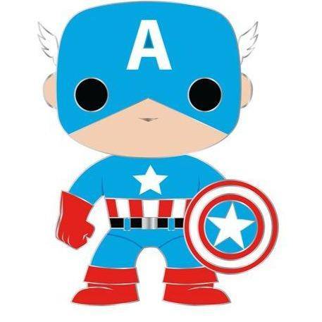 Funko Pop!- Marvel Large Enamel Pin - Select Figure(s) 07 Captain America