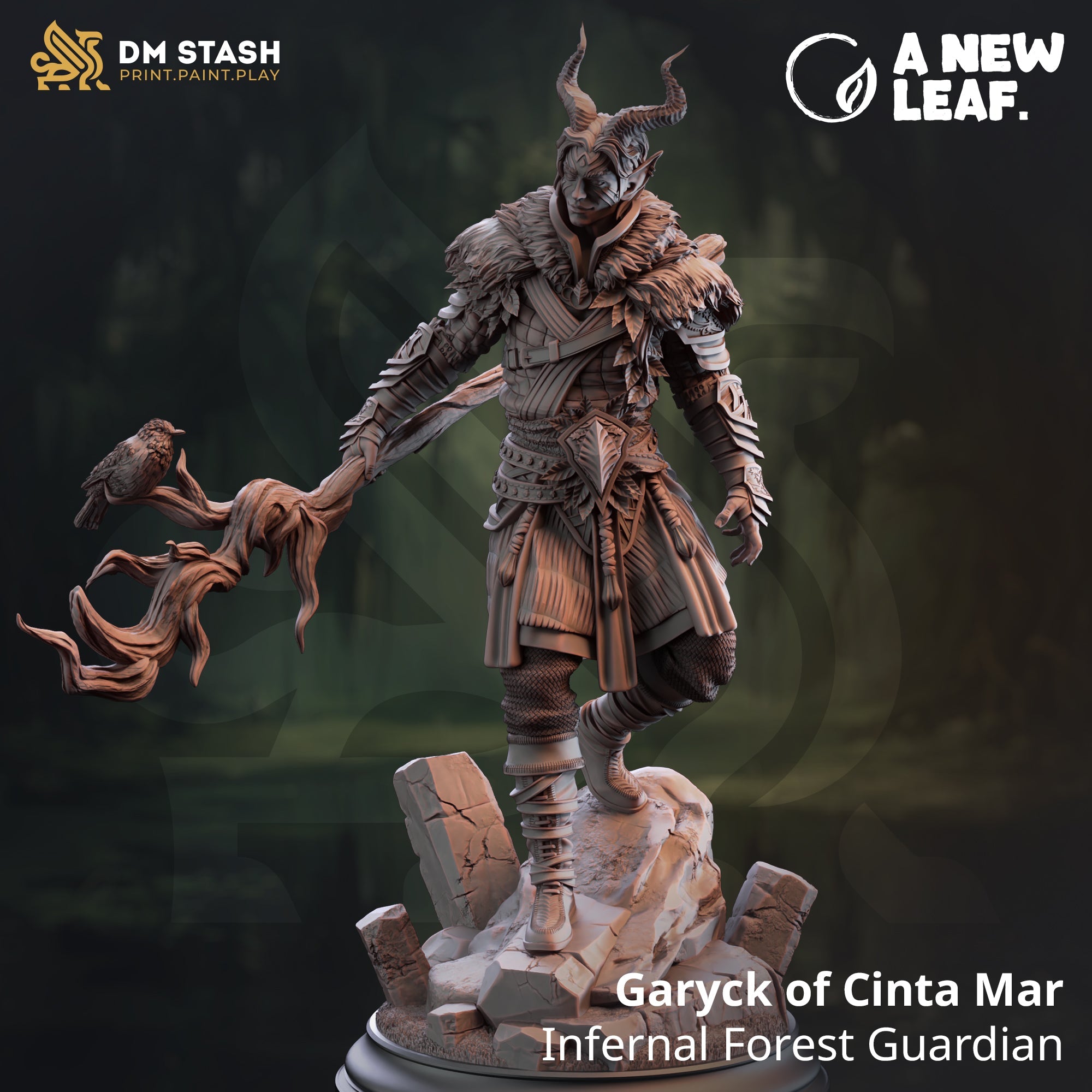 Garyck of Cinta Mar, Infernal Forest Guardian (Male Tiefling Druid) Main image