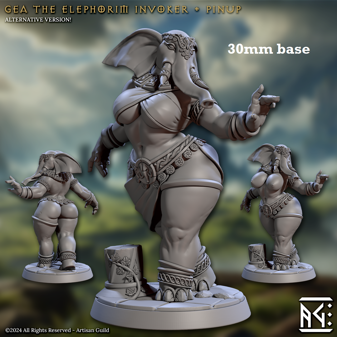 Gea the Elephorim Invoker (Female Loxodon Cleric) Main image