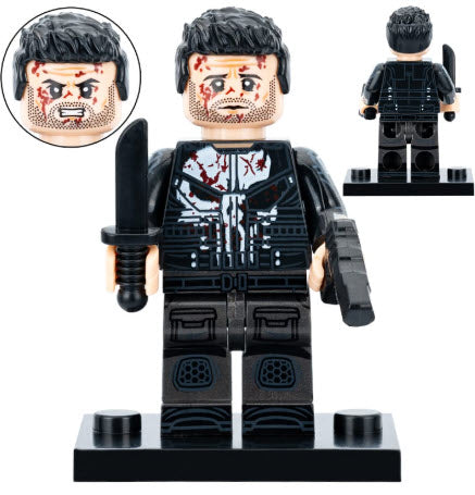 Skull-Wearing Vigilante Custom Minifig Main image