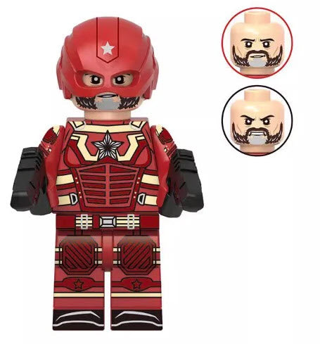 Red Super Soldier Minifigure - Collectors World Toys Hover Image