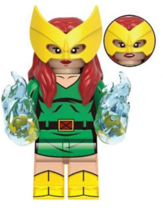 Telekinetic Phoenix Hero Custom Minifig - Collectors World Toys Hover Image