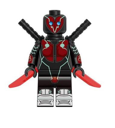 Red Mercenary Custom Minifig 2099 - Collectors World Toys Hover Image