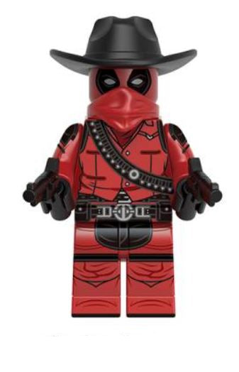 Red Cowbow Mercenary Custom Minifig - Collectors World Toys Hover Image