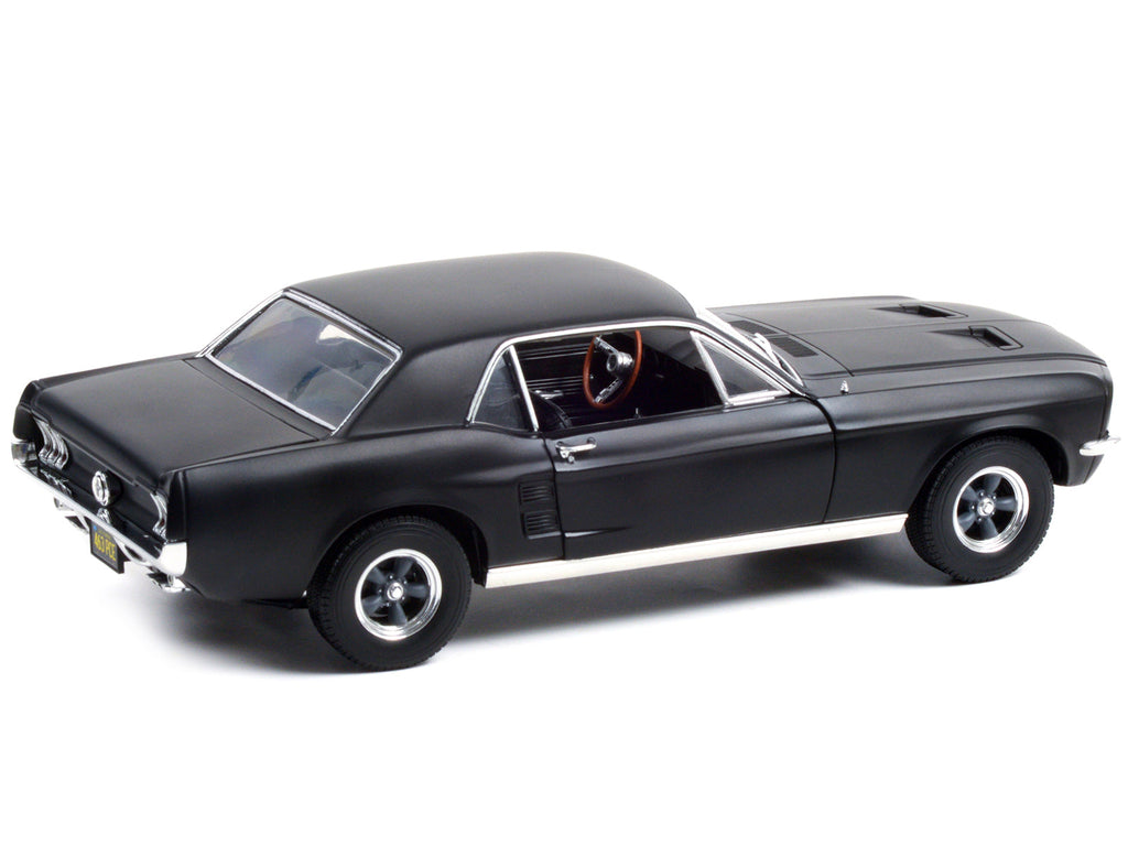 1967 Ford Mustang Coupe Matt Black (Adonis Creed's) "Creed" (2015) Movie 1/18 Diecast Model Car by Greenlight