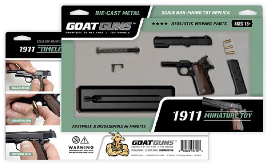 1/2.5 Scale Die Cast 1911 Model Pistol, Black