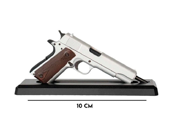1/2.5 Scale Die Cast 1911 Model Pistol, Silver