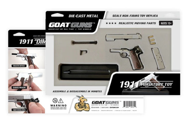 1/2.5 Scale Die Cast 1911 Model Pistol, Silver