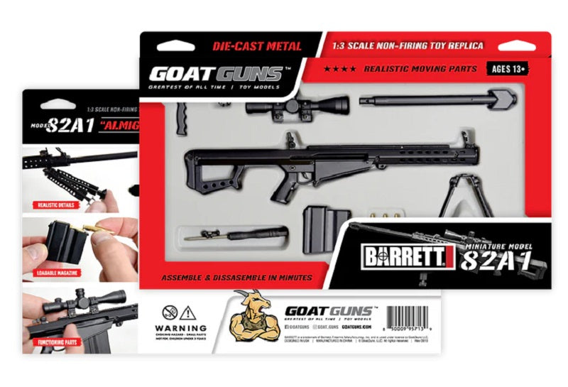 1/3 Scale Die Cast .50 Cal M82A1 Model, Black