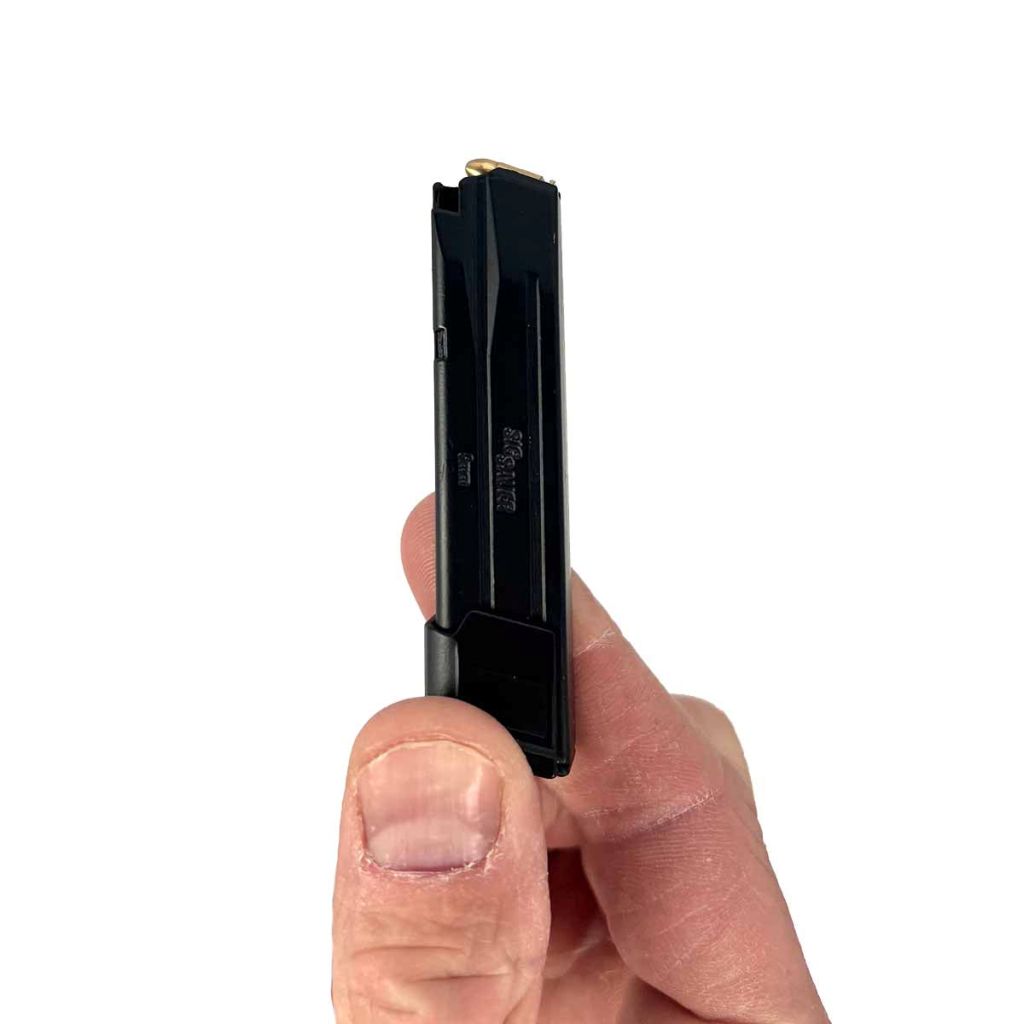 Extended magazine for mini Sig Sauer M17 model in black