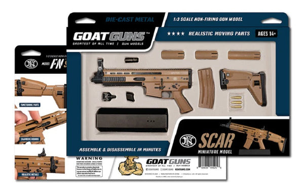 1/3 Scale Die Cast FN Scar Model Rifle, Dark Tan