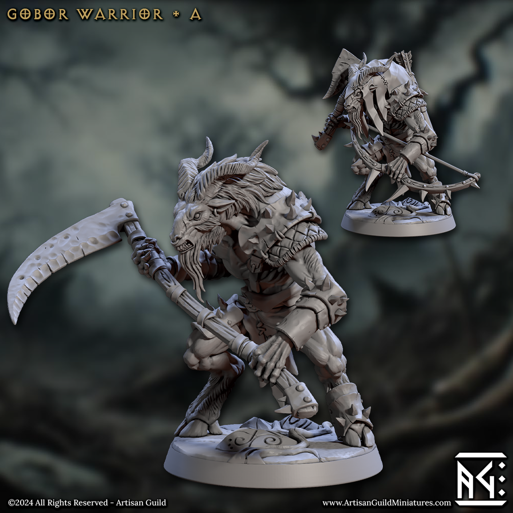 Gobor Warrior - Sculpt A (Male Capra Fighter)