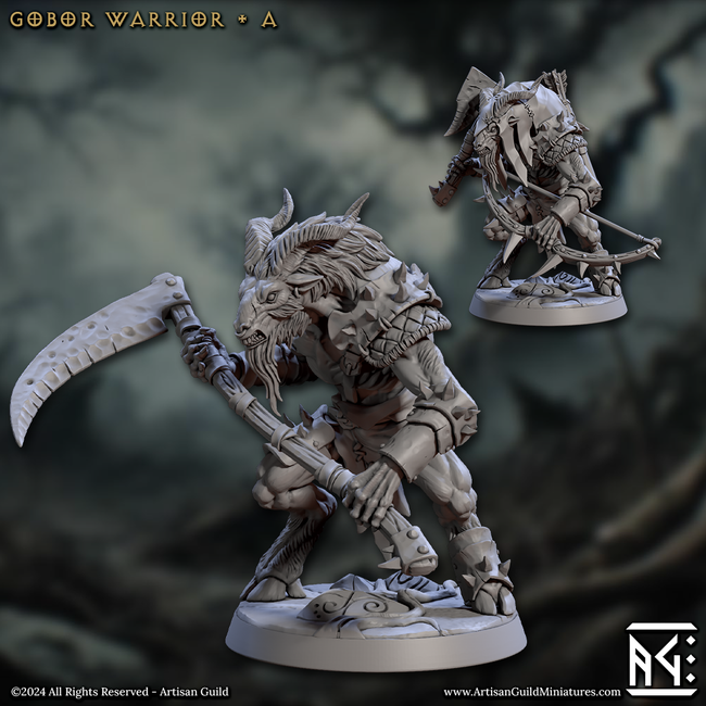 Gobor Warrior - Sculpt A (Male Capra Fighter) Hover Image