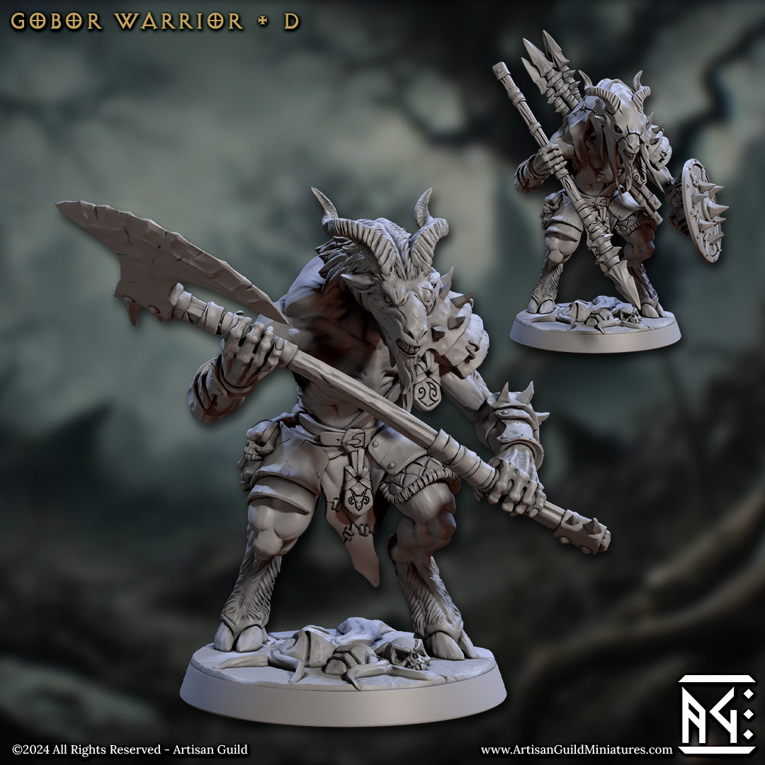 Gobor Warrior - Sculpt D (Male Capra Fighter)