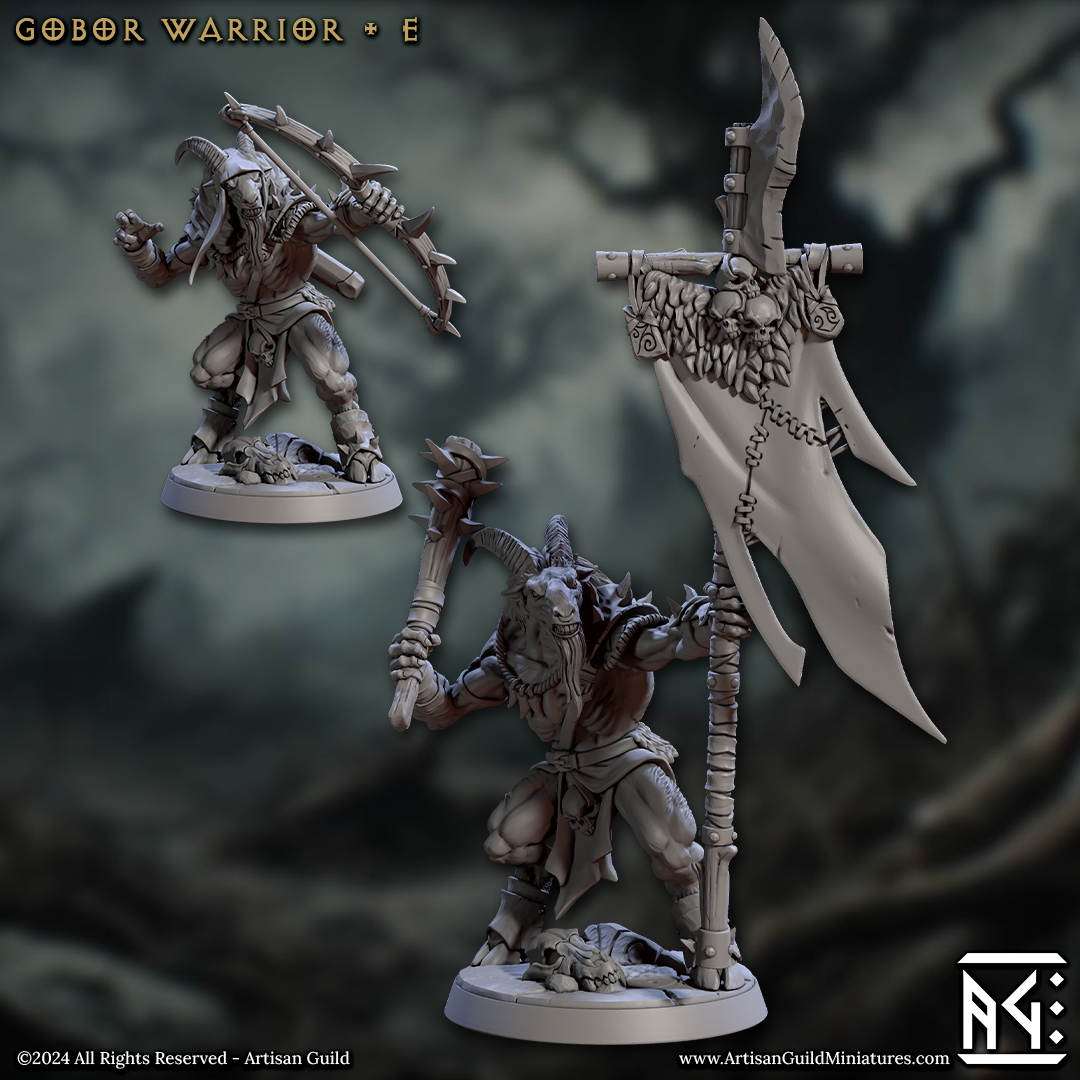 Gobor Warrior - Sculpt E (Male Capra Fighter)
