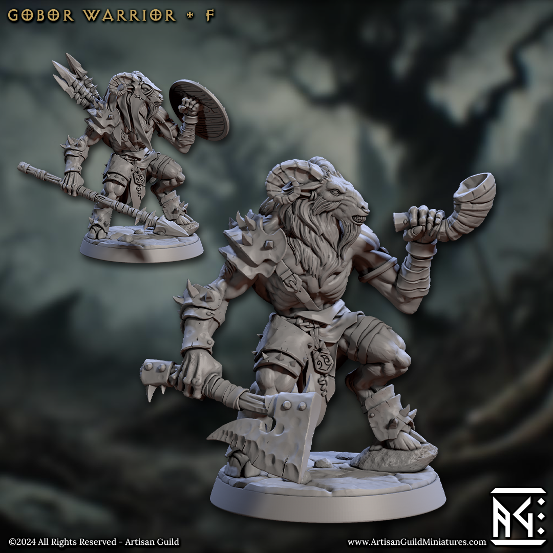 Gobor Warrior - Sculpt F (Male Capra Fighter)