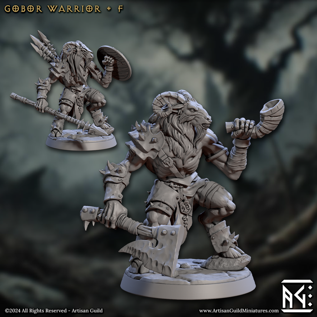 Gobor Warrior - Sculpt F (Male Capra Fighter) Hover Image