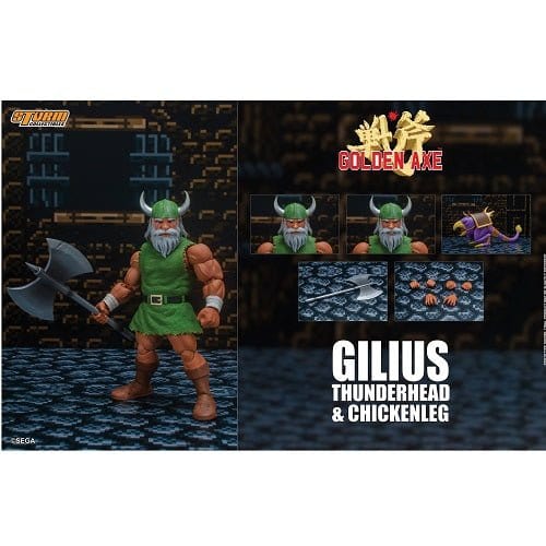 Golden Axe Gilius Thunderhead and Chicken Leg 1:12 Scale Action Figure - Collectors World Toys