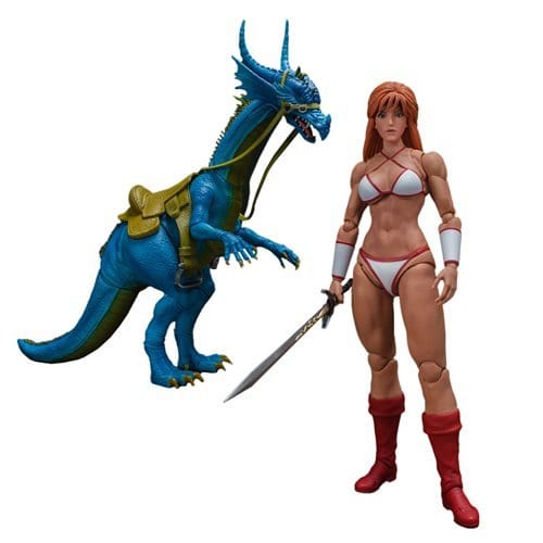 Golden Axe Tyris Flare & Blue Dragon 1:12 Scale Action Figure - Collectors World Toys