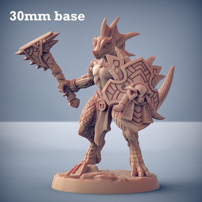 Goldmaw Lizard: Sculpt E (Female Lizardfolk Warrior) Hover Image