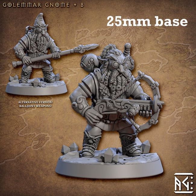 Golemmar Gnome: Sculpt B (Male Gnome Artificer) - Collectors World Toys Hover Image