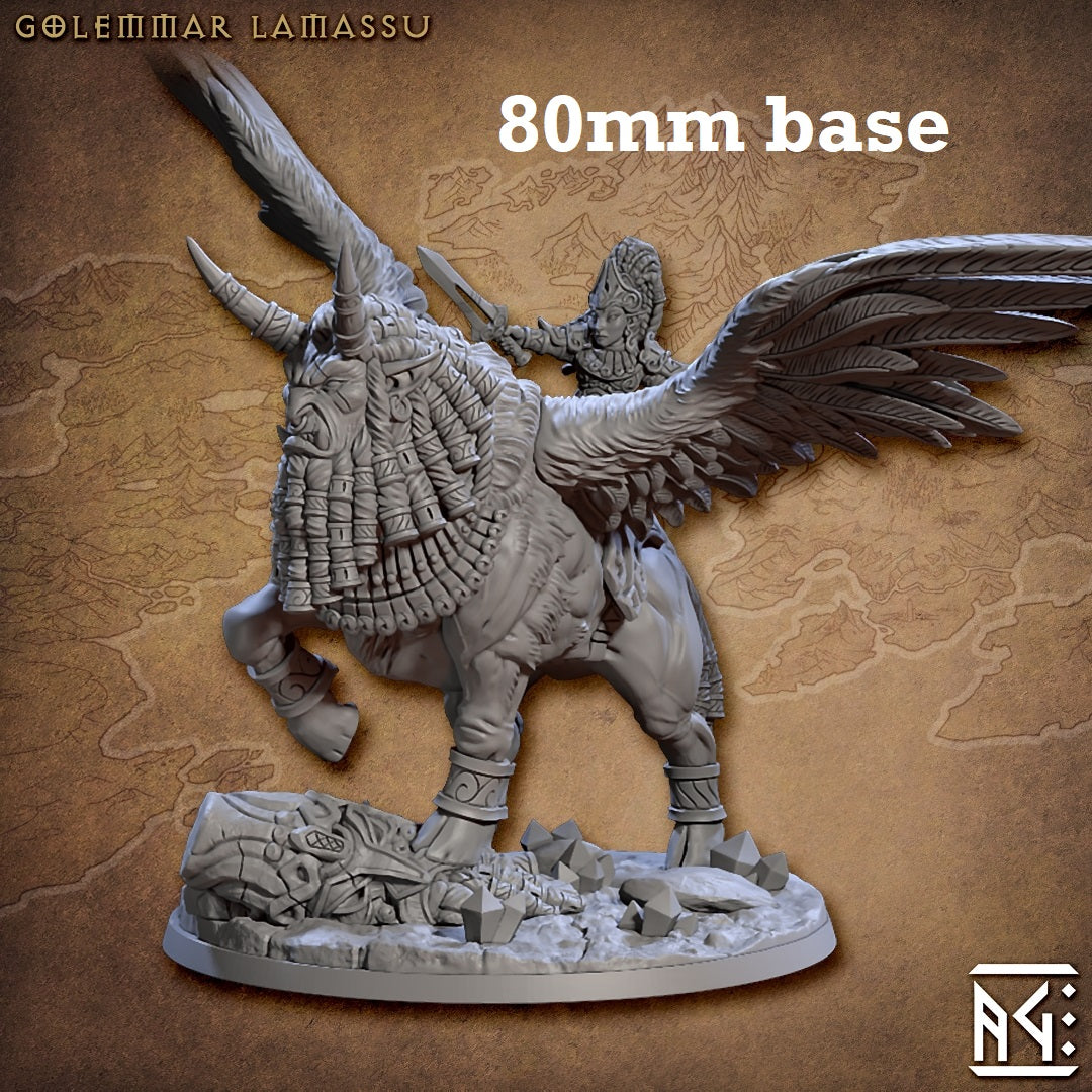 Golemmar Lamassu (Winged Sphinx with or without Gnome Rider) - Collectors World Toys