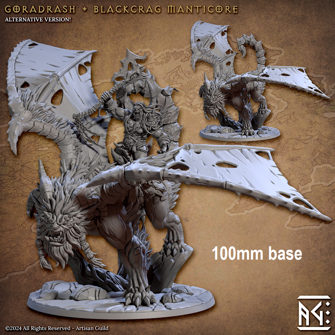 Goradrash, Blackcrag Manticore (Mounted or Wild) Main image