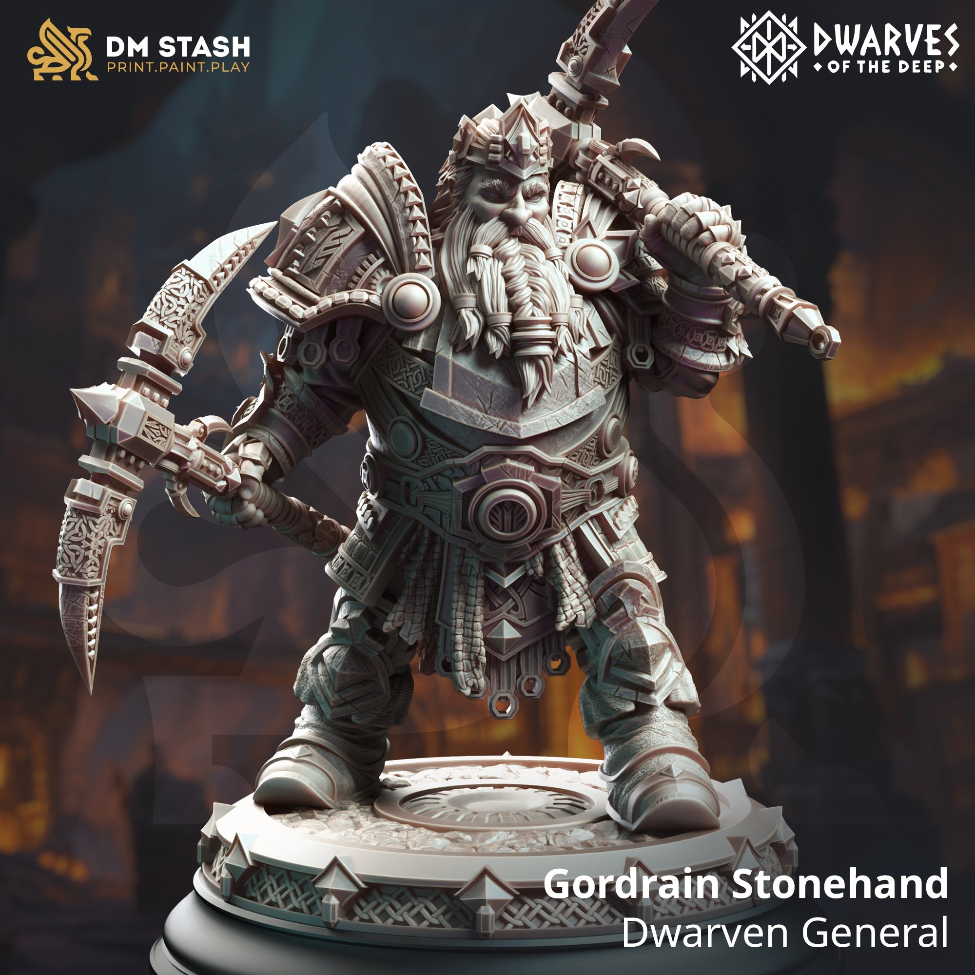 Gordrain Stonehand, Dwarven General (Male Dwarf Fighter) Main image