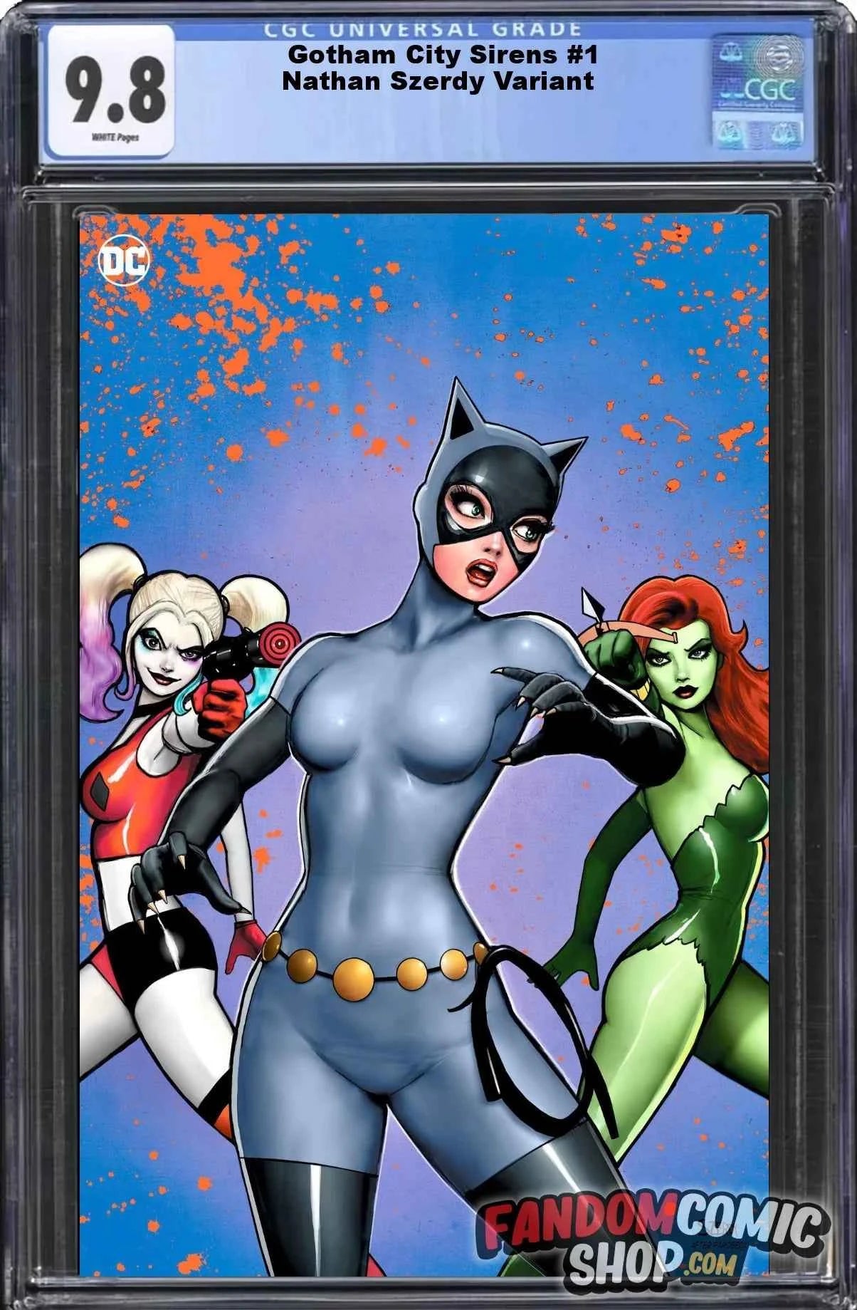 GOTHAM CITY SIRENS #1 (NATHAN SZERDY EXCLUSIVE HOMAGE VIRGIN VARIANT)(2024) ~ CGC Graded 9.8 Main image