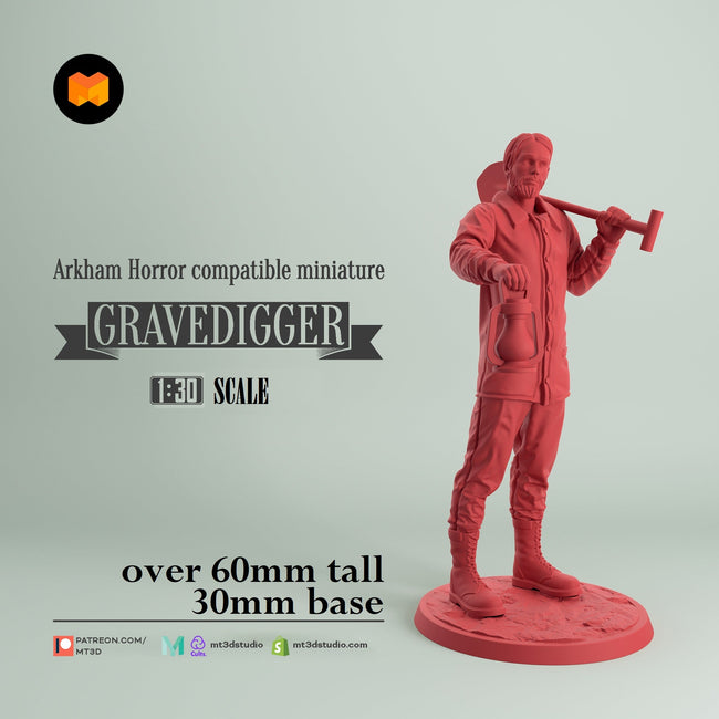 Arkham Compatible Investigator: The Gravedigger (William Yorick) Hover Image