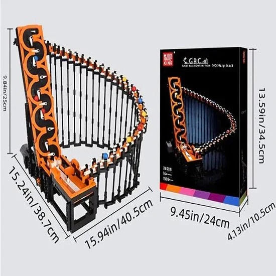 Great Ball Contraption Harp Track With 1508 Pieces - Collectors World Toys