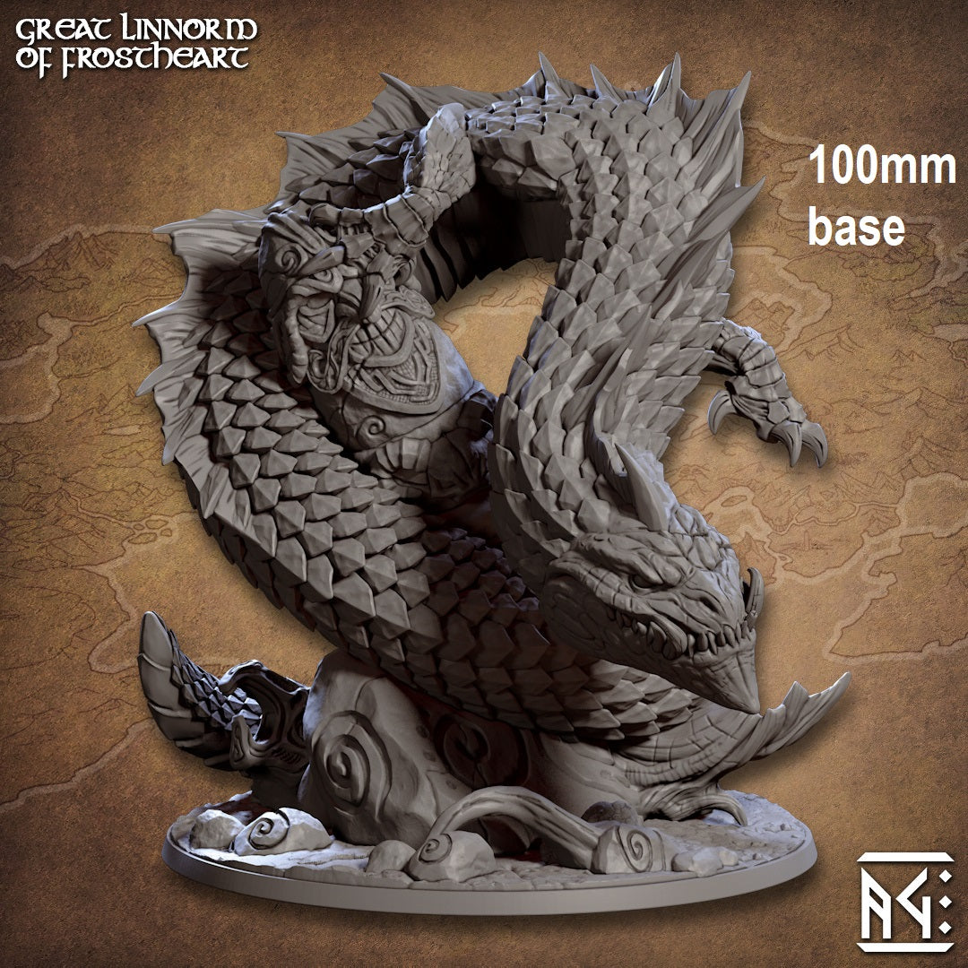 Great Linnorm of Frostheart (Snake-Like Dragon) Main image