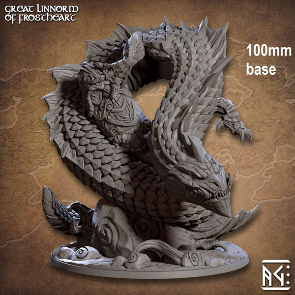 Great Linnorm of Frostheart (Snake-Like Dragon)