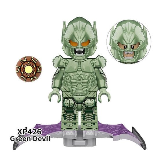 Green Glider Villain Custom Minifig - Collectors World Toys Hover Image
