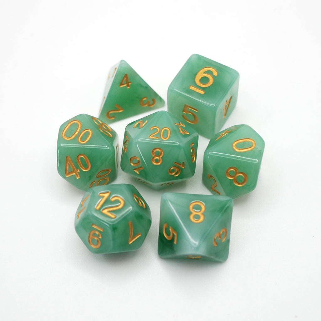 Greener Pastures - 7 Piece DnD Dice Set | Acrylic RPG Gaming Dice - Collectors World Toys