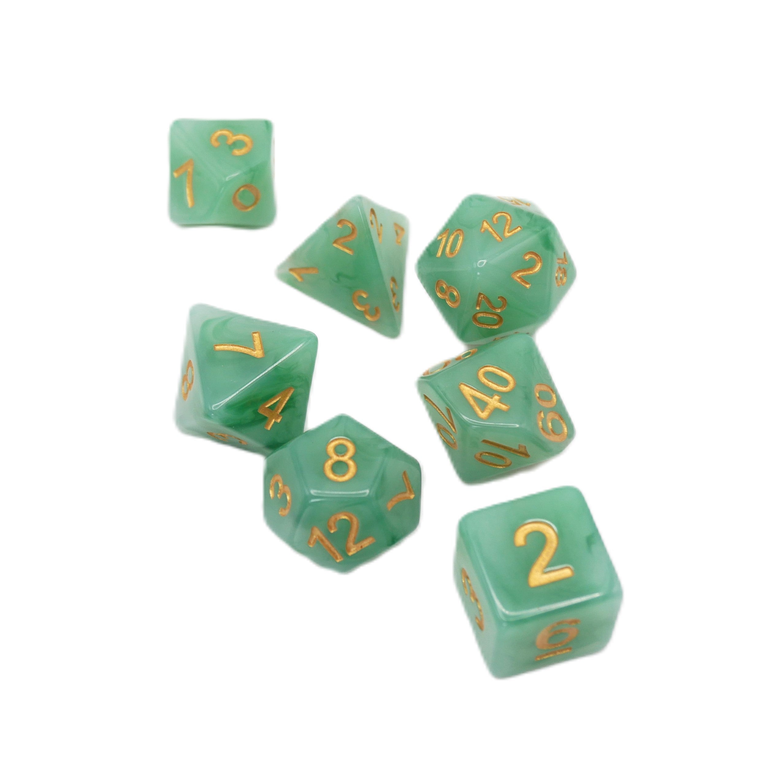 Greener Pastures - 7 Piece DnD Dice Set | Acrylic RPG Gaming Dice - Collectors World Toys