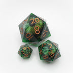 Green Slaadi's Eye - Giant D20 Moving Eye DnD Dice | Acrylic RPG Gaming Dice - Collectors World Toys