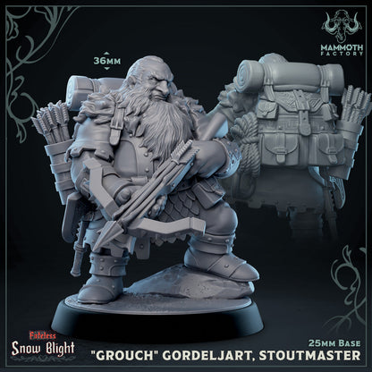 "Grouch" Gordeljart, Stoutmaster (Male Dwarf Fighter)