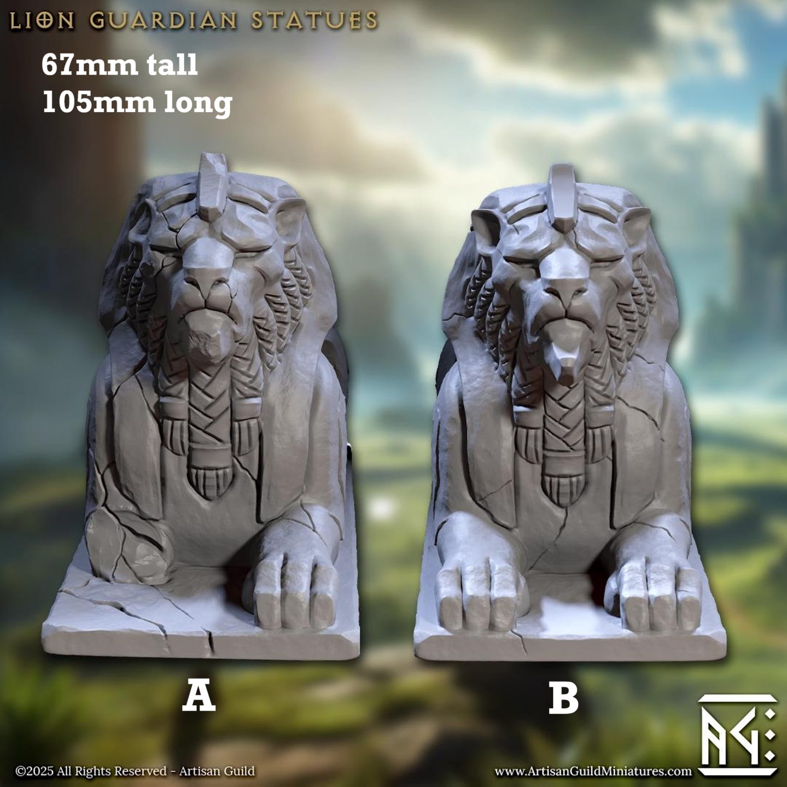 Guardian Lion Statues (Scatter Terrain) Main image