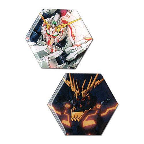 Gundam UC Unicorn Gundam and Banshee Pin Set Main image