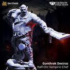 Gunthrak Destraz, Half-Orc Vampiric Chef (Male Vampire Orc Barbarian)