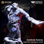 Gunthrak Destraz, Half-Orc Vampiric Chef (Male Vampire Orc Barbarian)