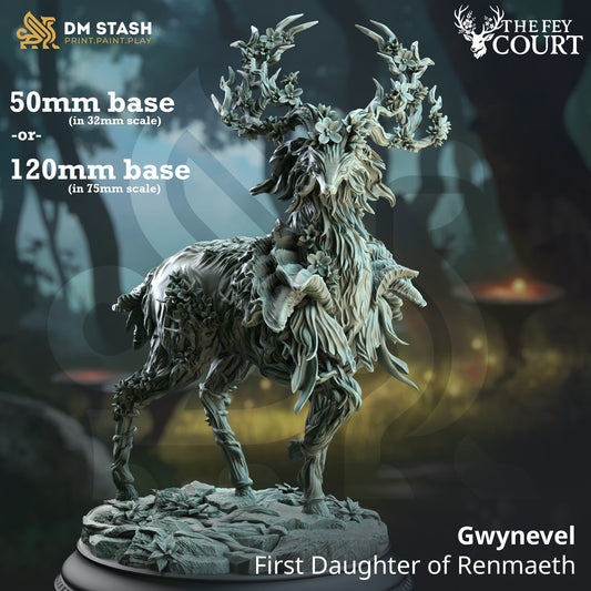 Gwynevel, First Daughter of Renmaeth (Fey Deer)
